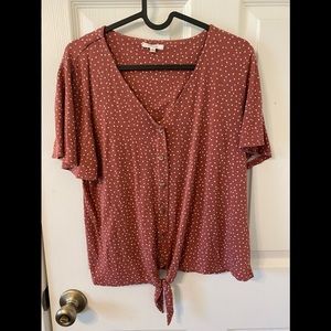 Maurices tie shirt (burnt orange color)